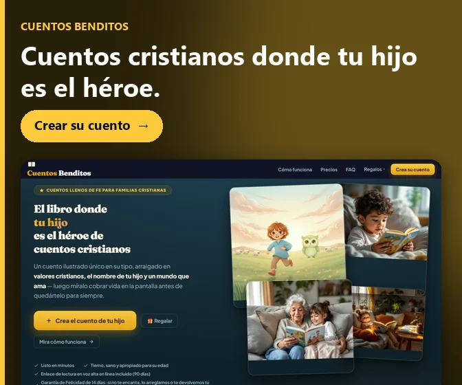 Cuentos Benditos: Cuentos cristianos personalizados — tu hijo es el héroe.