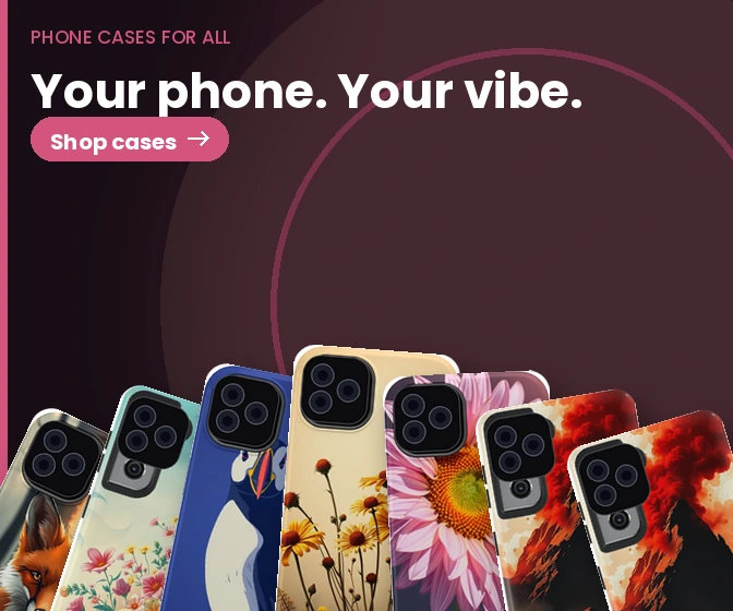 PhoneCasesForAll: 50,000+ aesthetic cases — Y2K, coquette, cottagecore and more.